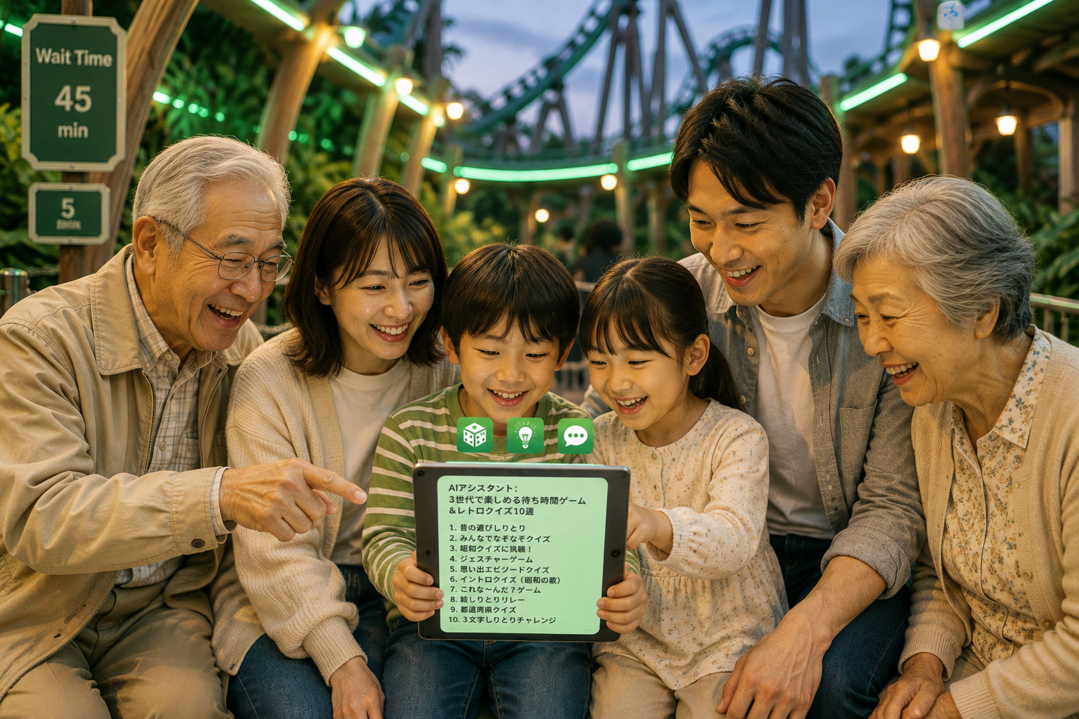 3世代で楽しむテーマパーク