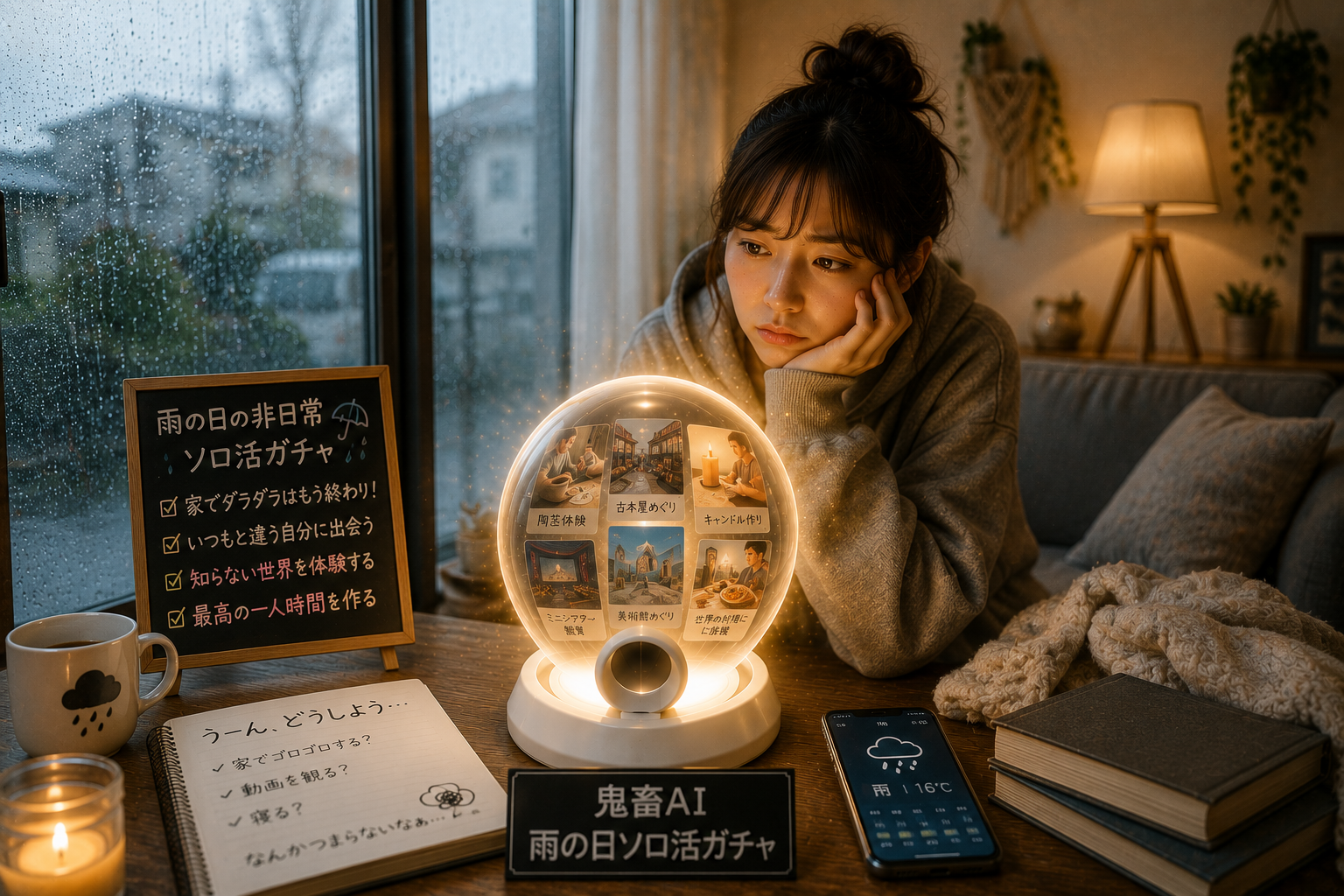 雨の日の非日常ソロ活ガチャ