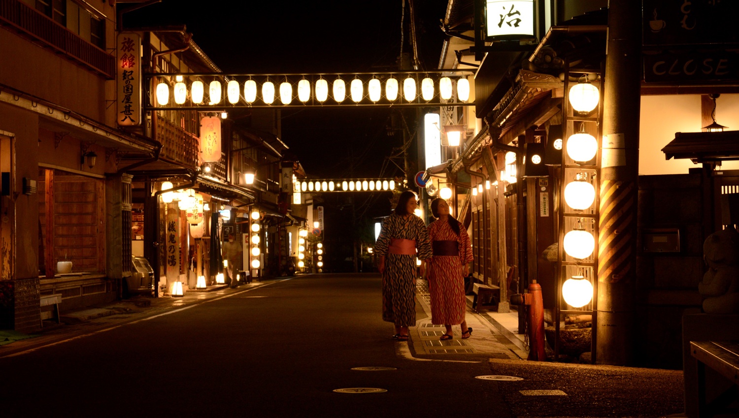 天川村・洞川温泉街の街並み