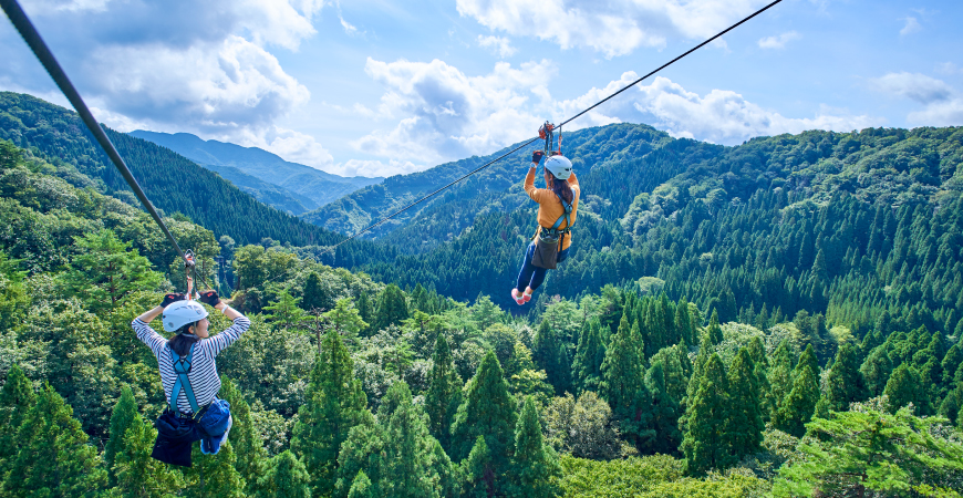 Tree Picnic Adventure Ikedaのメガジップライン